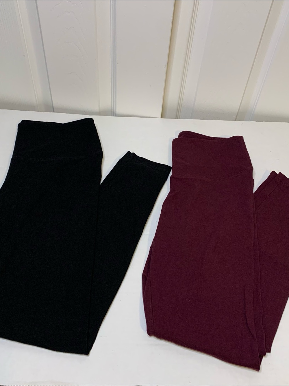 Victorias Secret PINK Black & Maroon Leggings Bundle
